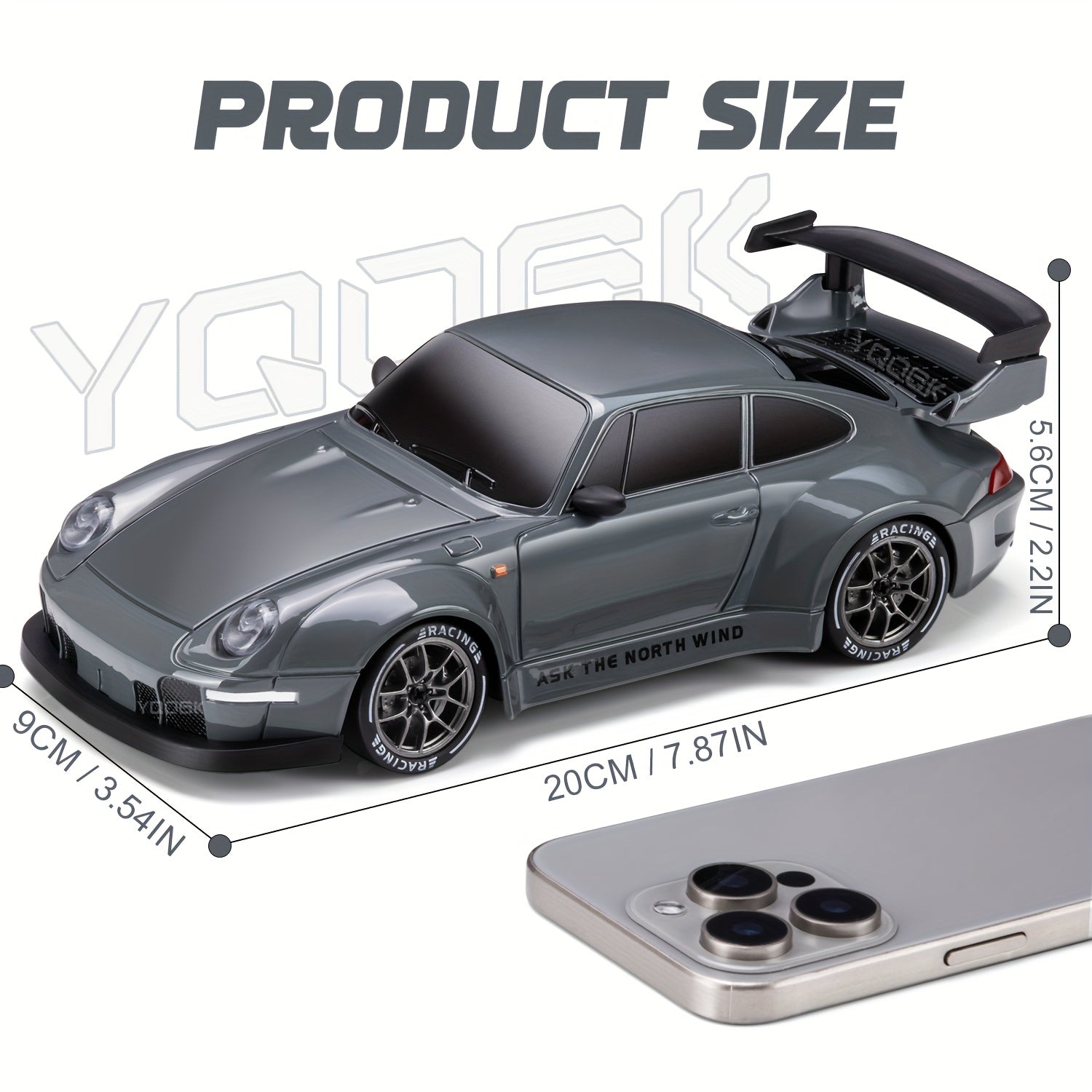 Fjärrstyrd Driftbil 1:24 med LED-hjul 1