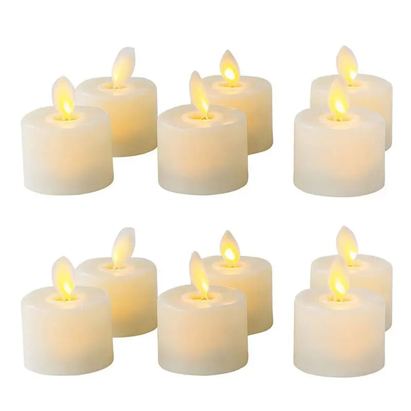 Flameless LED Tealight Candle med Rörlig Låga 8