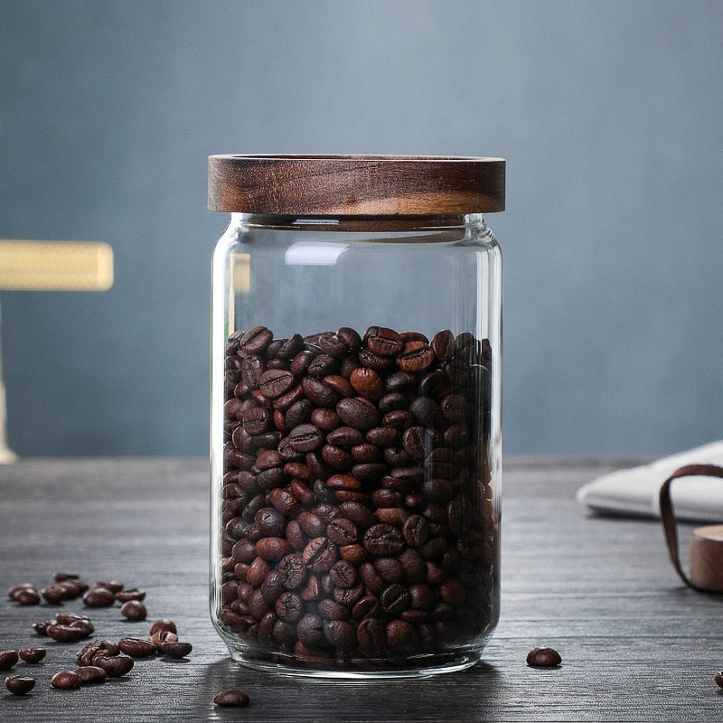 Förvaringsburk med Lock för Kaffebönor och Te – Lufttät Design för Optimal Fräschör 2