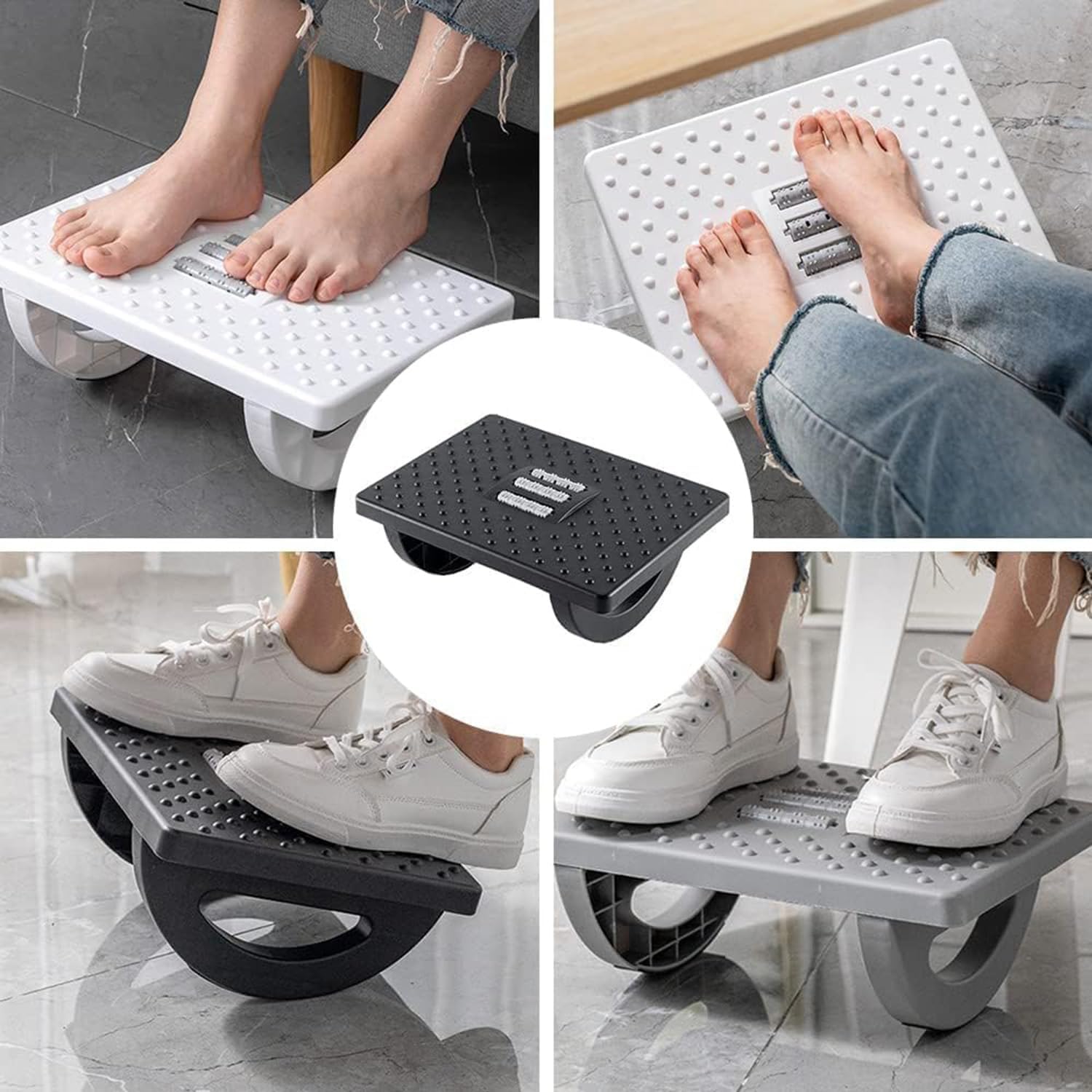 Fotstöd för kontor och hem med ergonomisk design 1