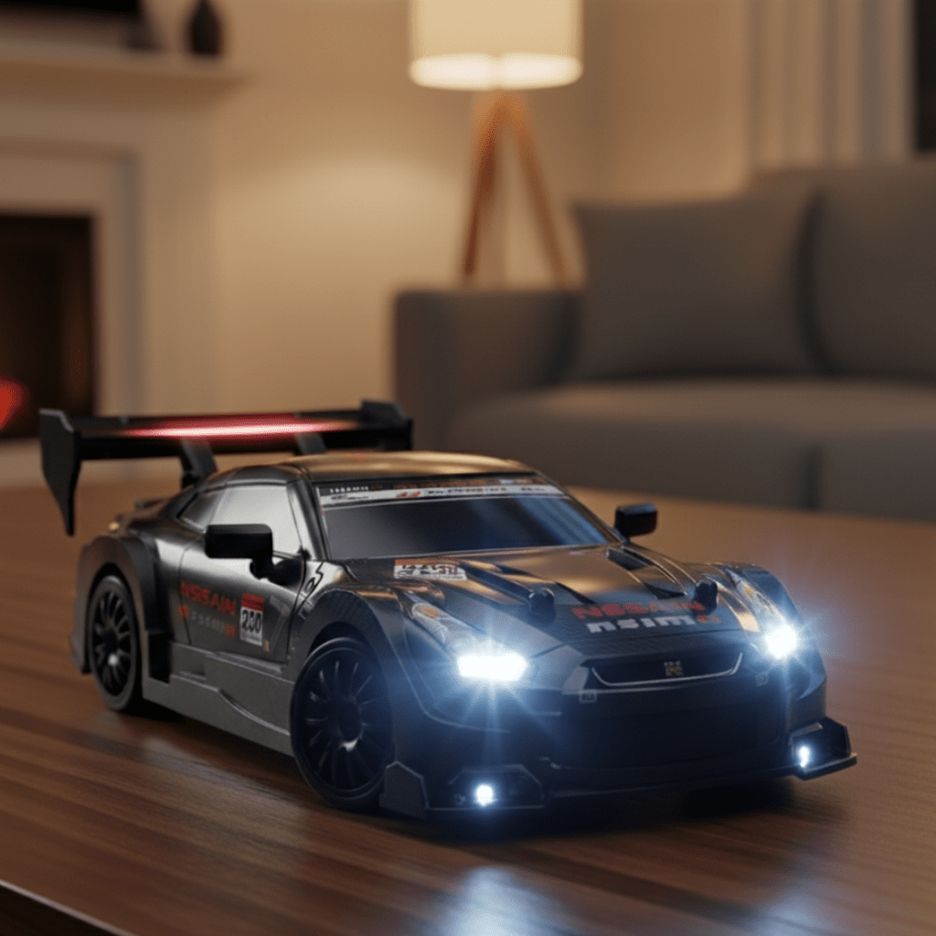 Fyrhjulsdriven RC Driftbil med Hala Däck 0