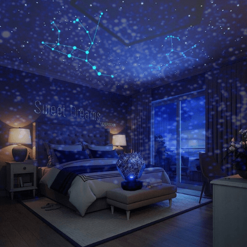 Galaxy Projektor för Stjärnhimmel i Hemmet Med Justerbar Ljusstyrka 0