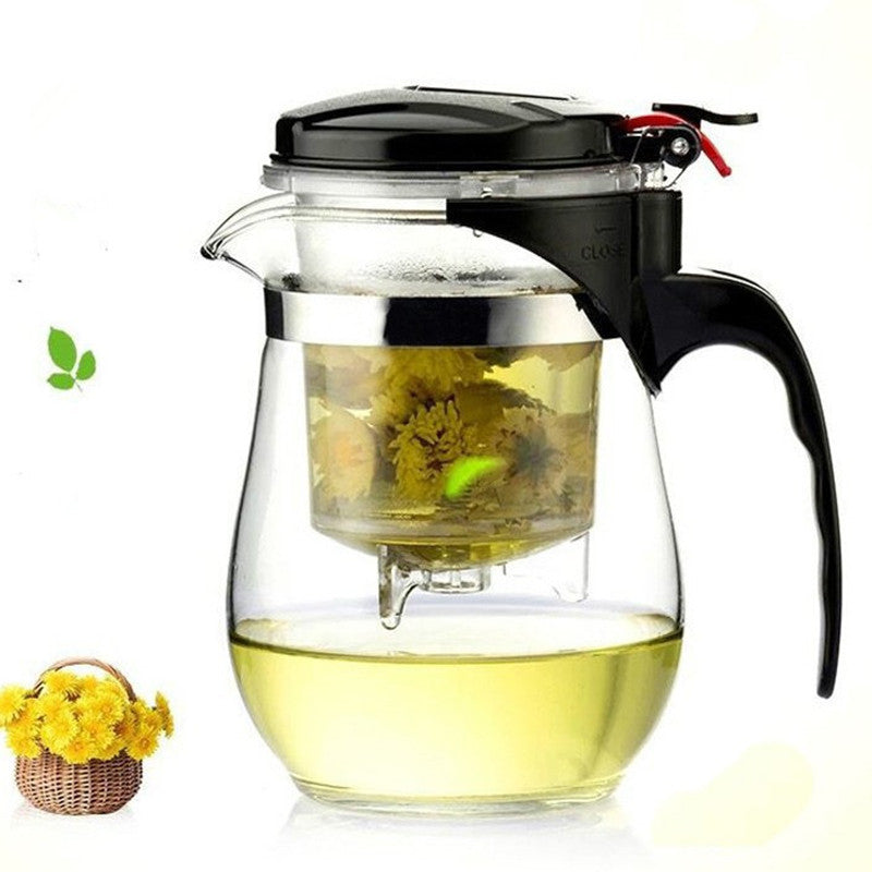 Glas Infusionskanna Läckagesäker för Te och Kaffe 0