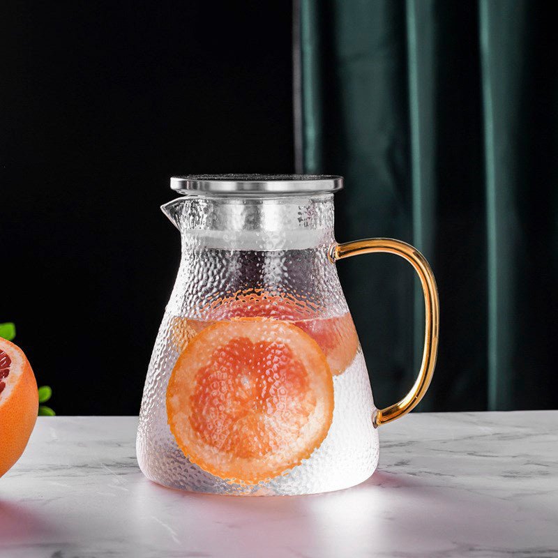 Glaskanna med Trälock Modern Design för Varma och Kalla Drycker 2
