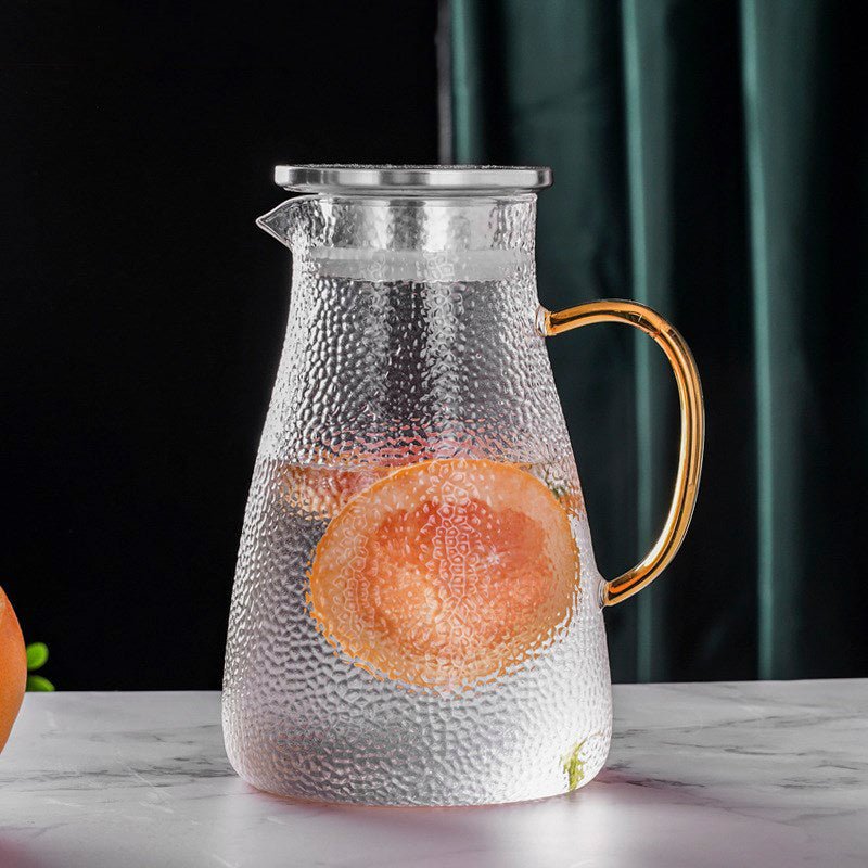 Glaskanna med Trälock Modern Design för Varma och Kalla Drycker 3