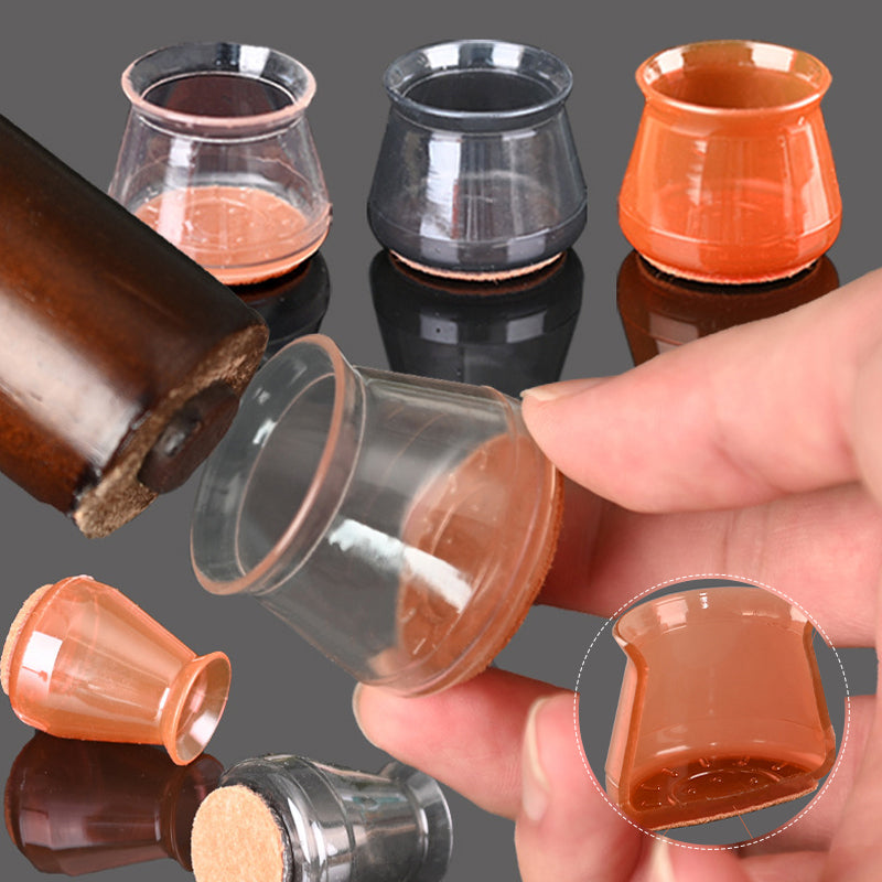 Golvskydd För Kontorsstol Transparent 4-Pack - Halkfria Och Tysta Möbelben Skydd 8