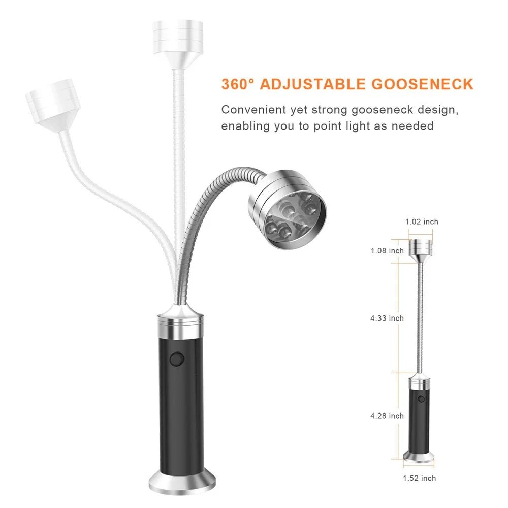 Grilllampa med Magnetisk Bas och Justerbar Hals 3