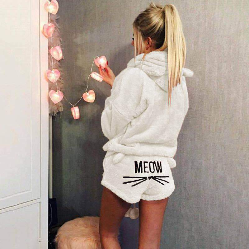 Pyjamasset med katten Warm Meow