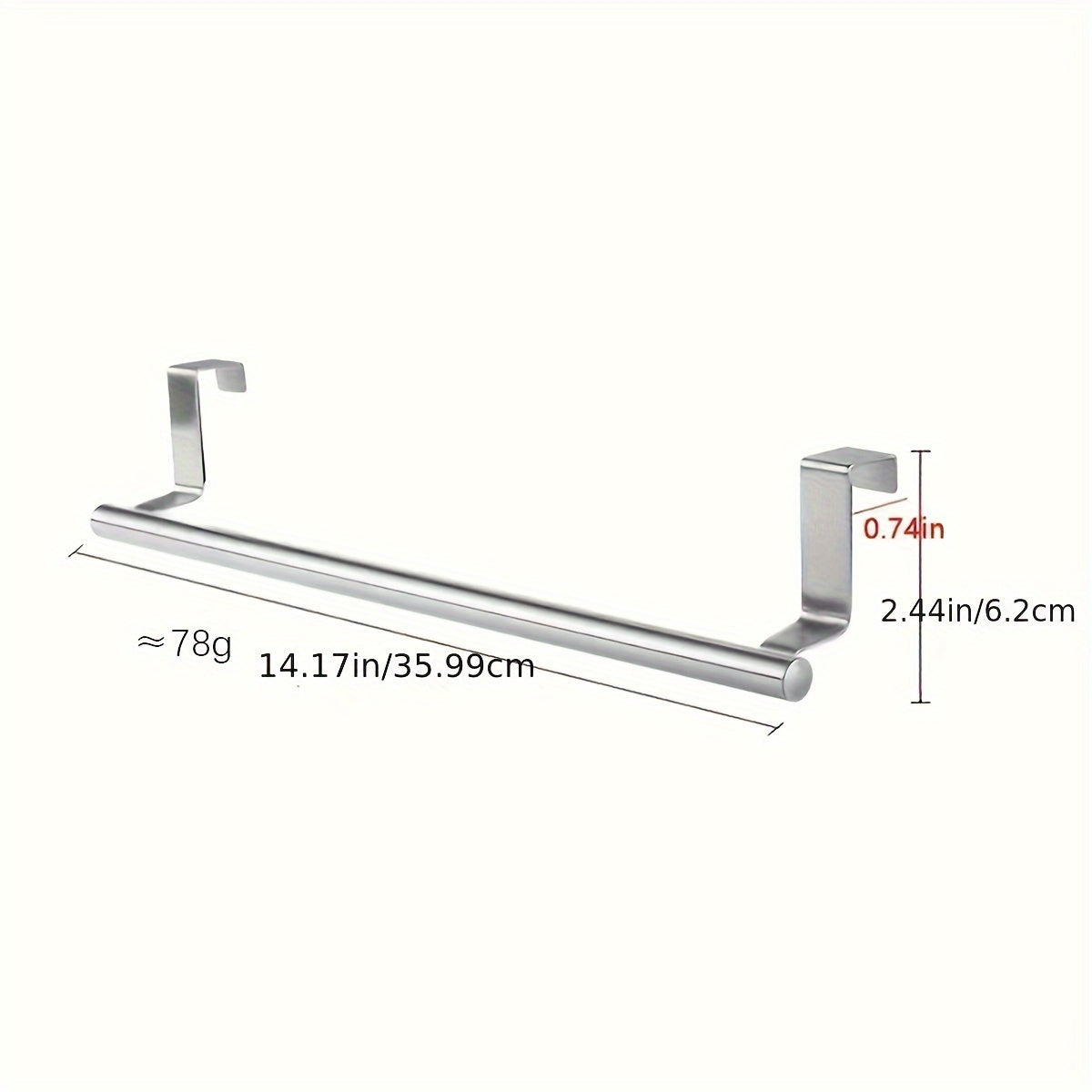 Handduksställ för dörren i rostfritt stål 9