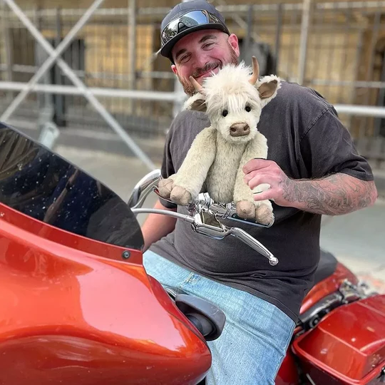 Handgjord Plyschleksak Highland Ko 4