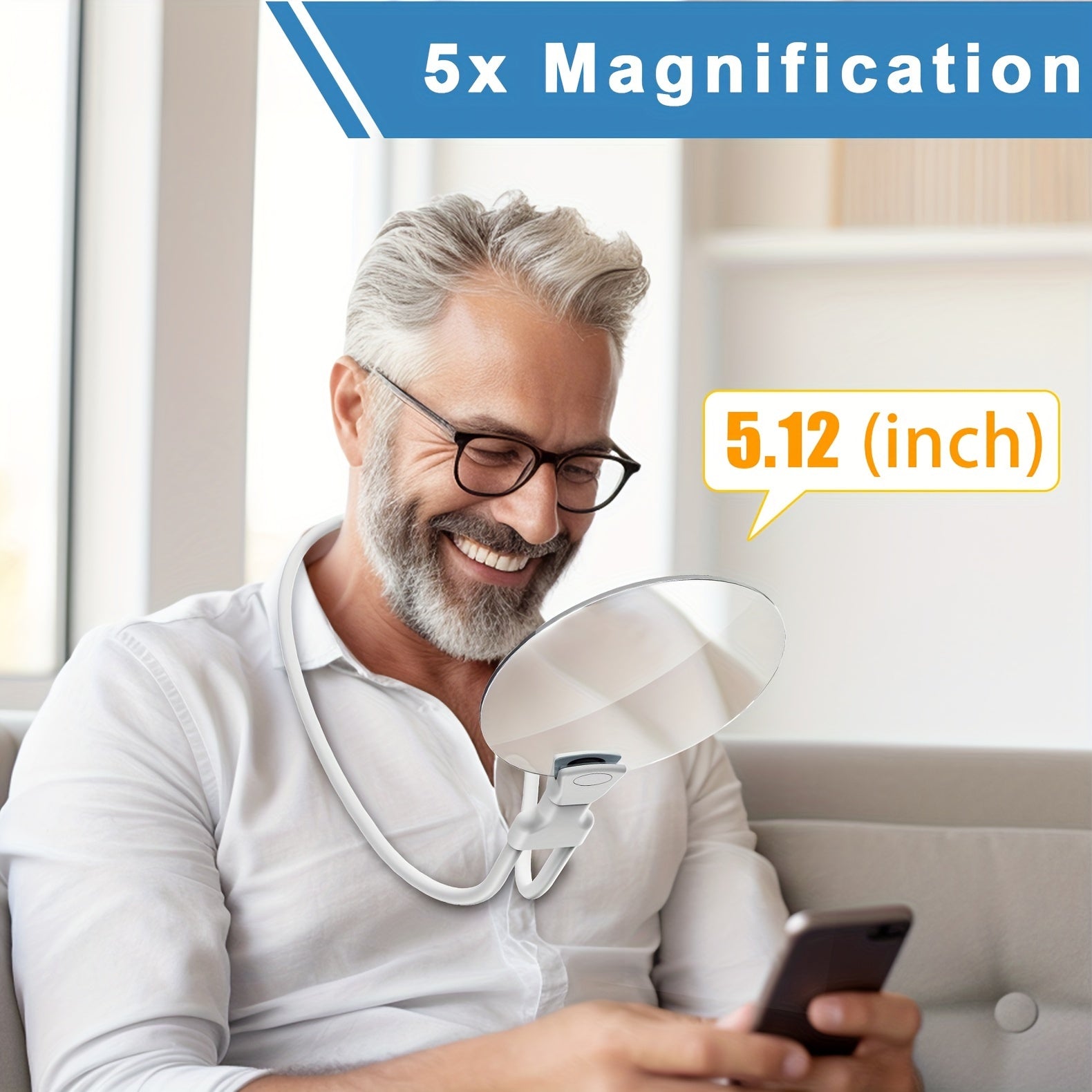 Handsfree Förstoringsglas 5X Justerbar 3