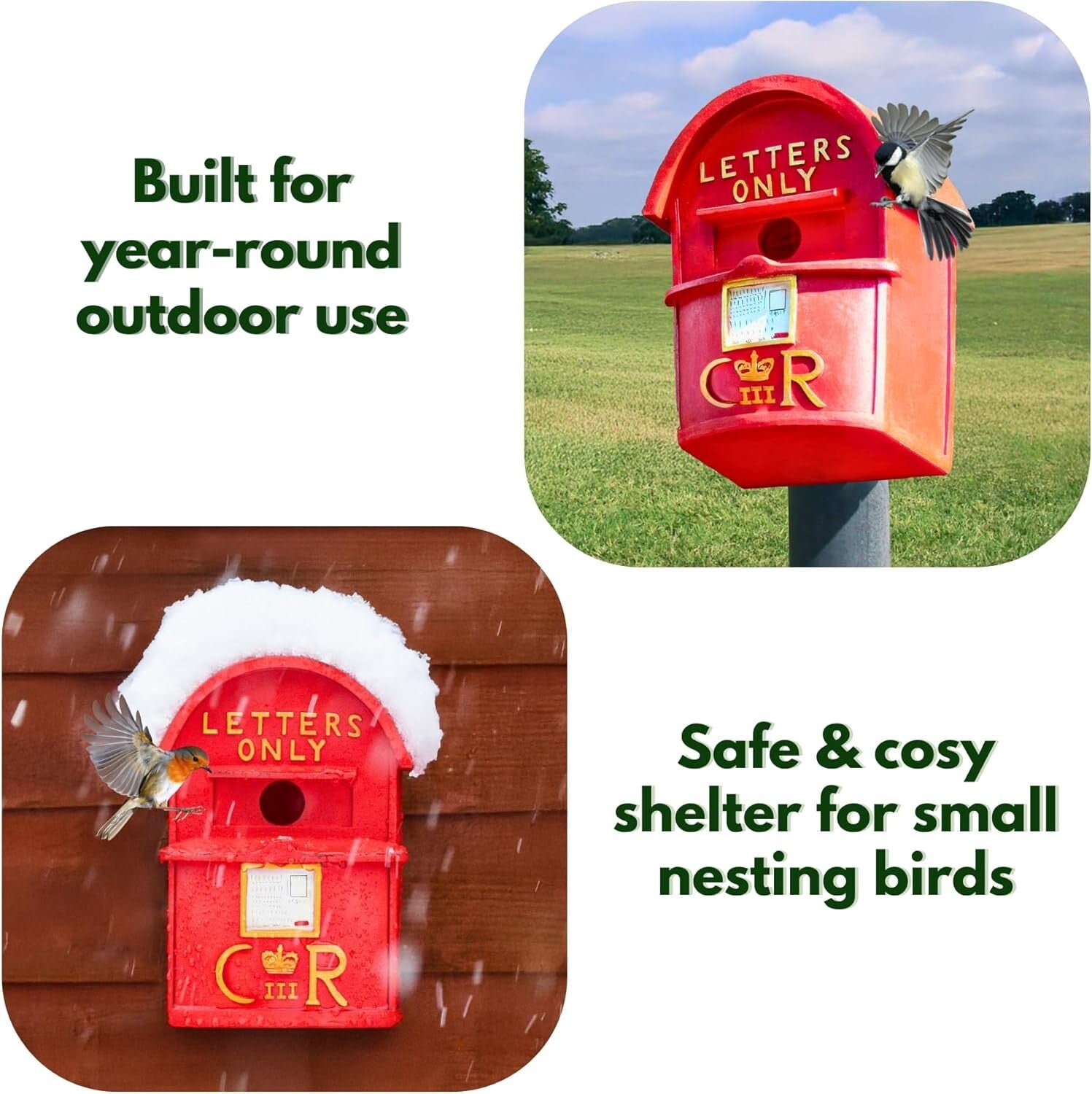 Hängande Fågelholk för Trädgård 6