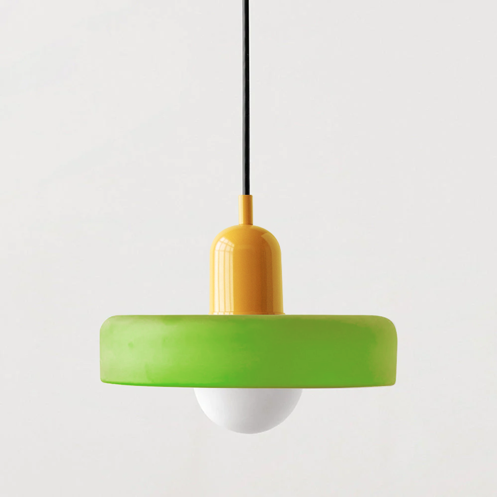 Hängande Lampa i Färgat Glas Modern Design 14