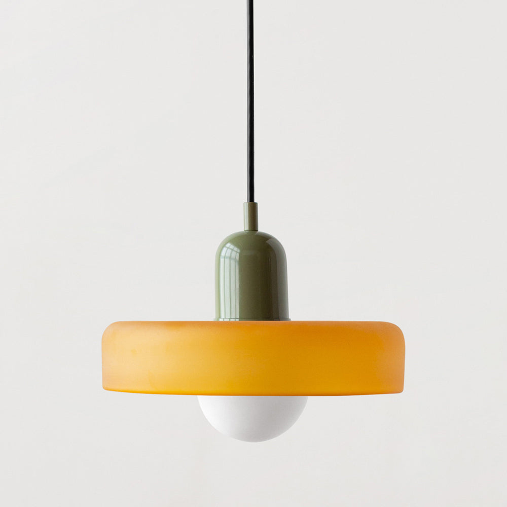 Hängande Lampa i Färgat Glas Modern Design 21