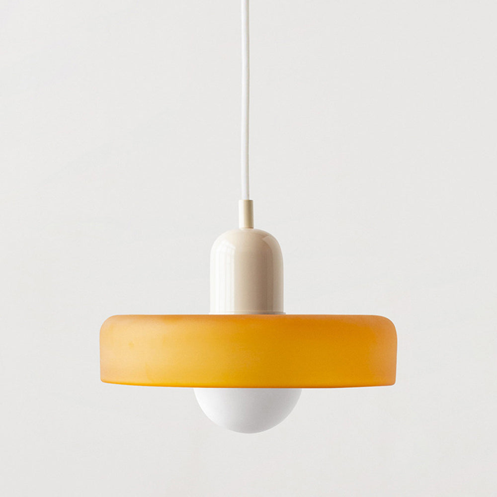 Hängande Lampa i Färgat Glas Modern Design 25