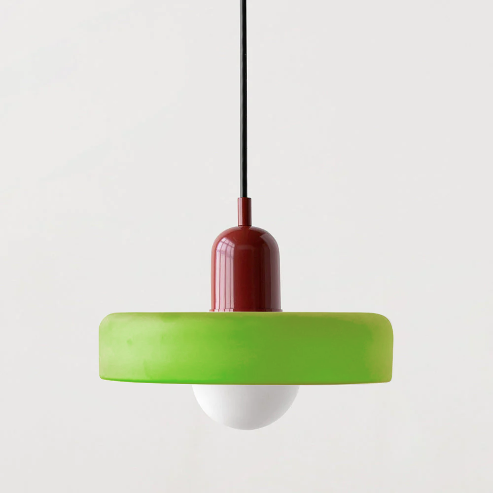 Hängande Lampa i Färgat Glas Modern Design 27