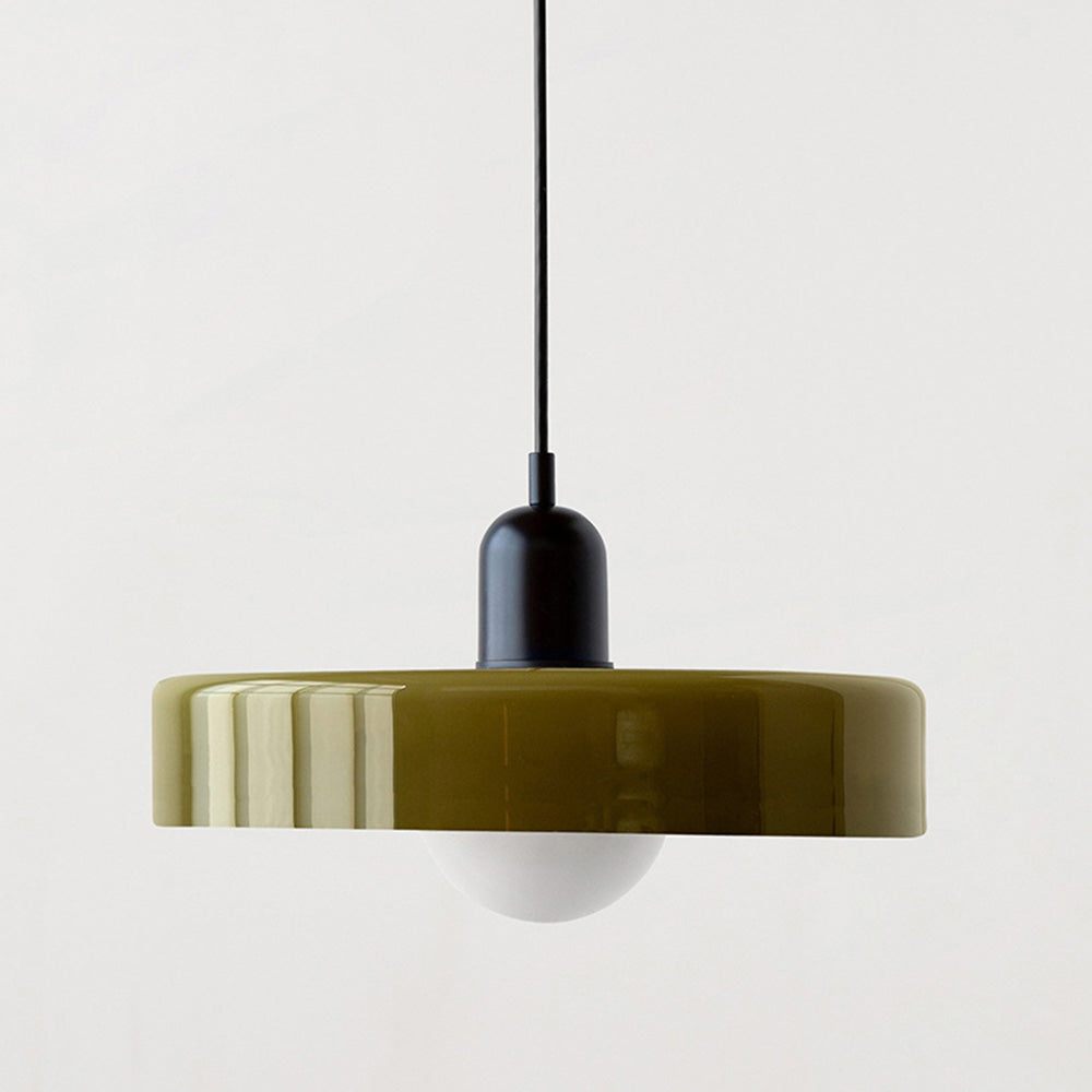 Hängande Lampa i Färgat Glas Modern Design 29