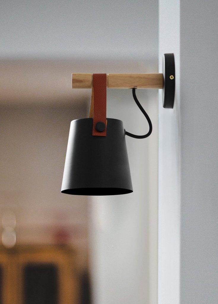 Hängande Vägglampa i Trä för Hemmet 1