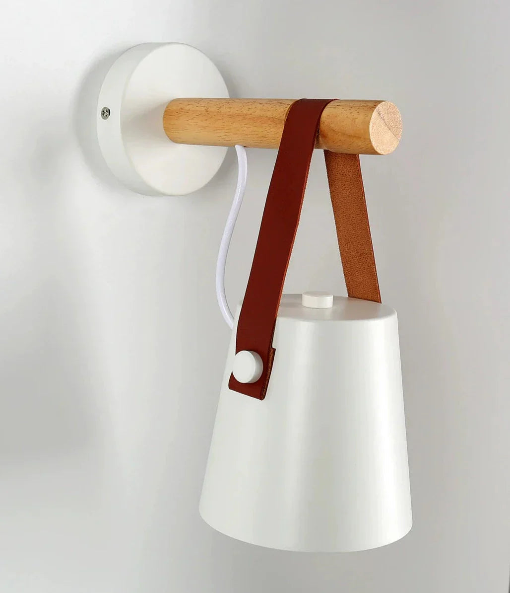 Hängande Vägglampa i Trä för Hemmet 3