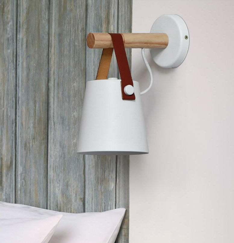 Hängande Vägglampa i Trä för Hemmet 4