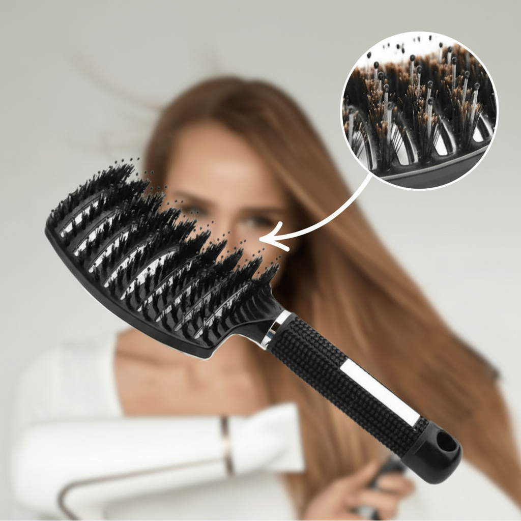 Hårborste för Glansigt Hår 1