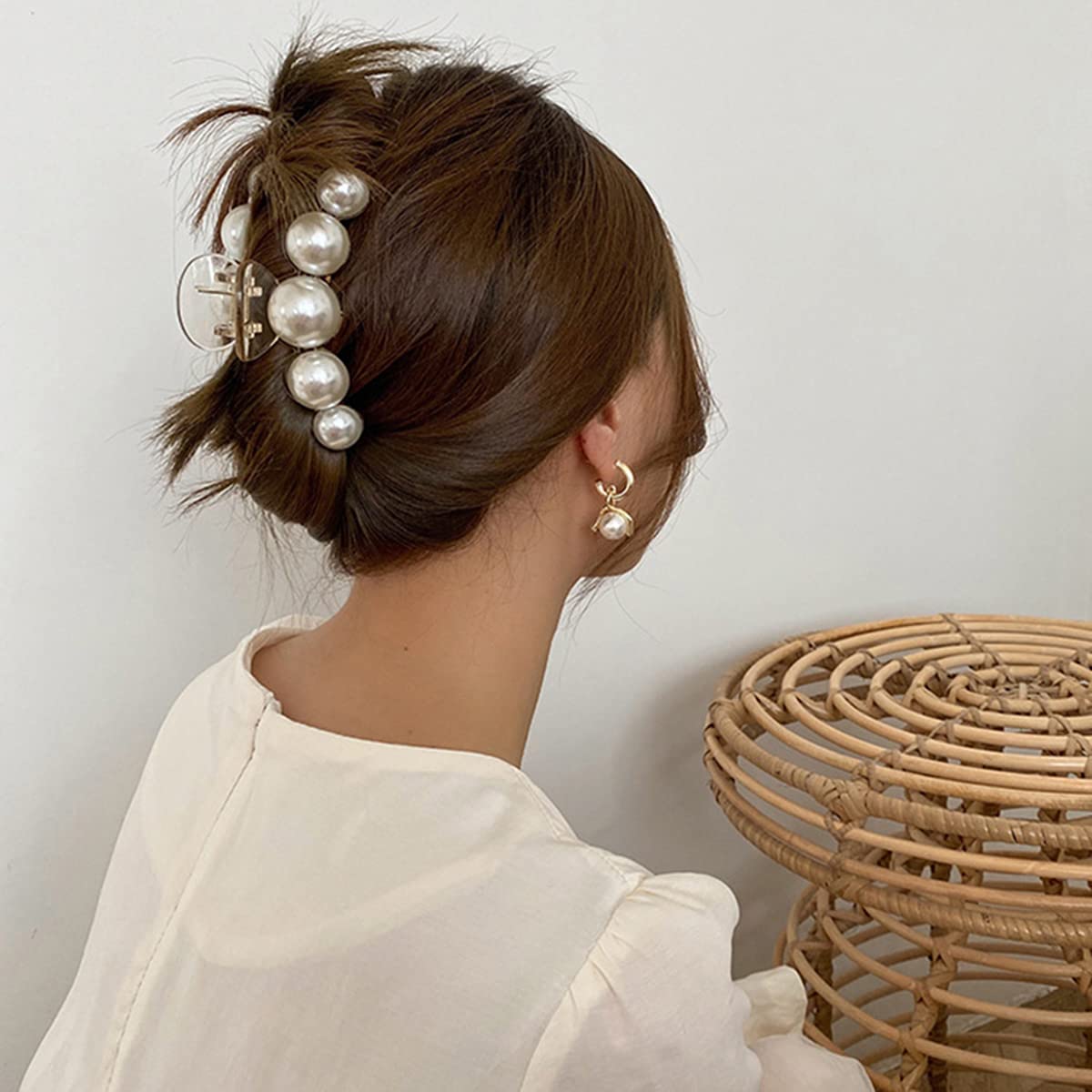 Hårklämmor för kvinnor - Pärldekorerade 8