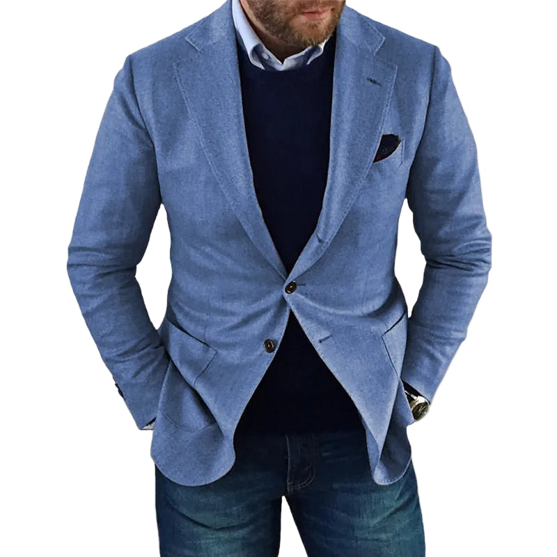 Herr Blazer Klassisk Design för Alla Tillfällen 0