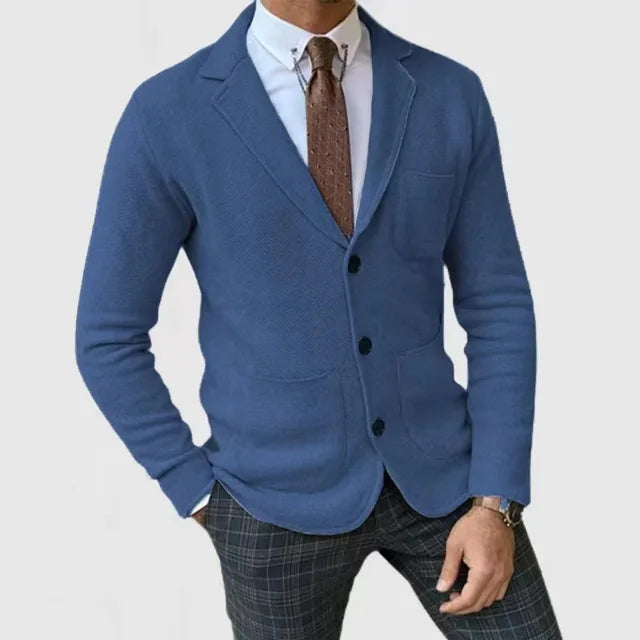 Herr Blazer Strickstil Modern Mjuk Material 3