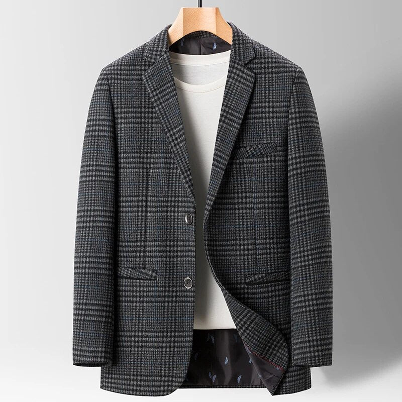 Herr Blazer i Ull med Silkeslen Foder 4