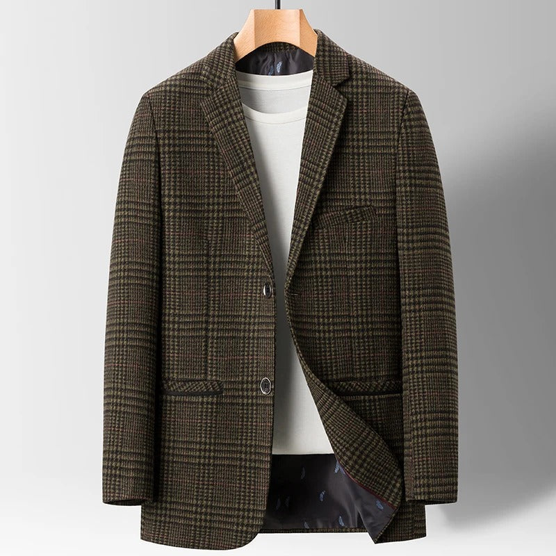 Herr Blazer i Ull med Silkeslen Foder 6