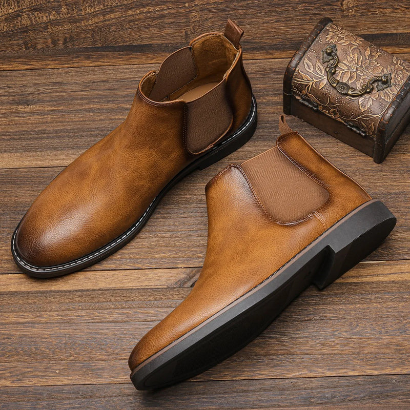 Herr Chelsea Boots Retro Stil för Män 10