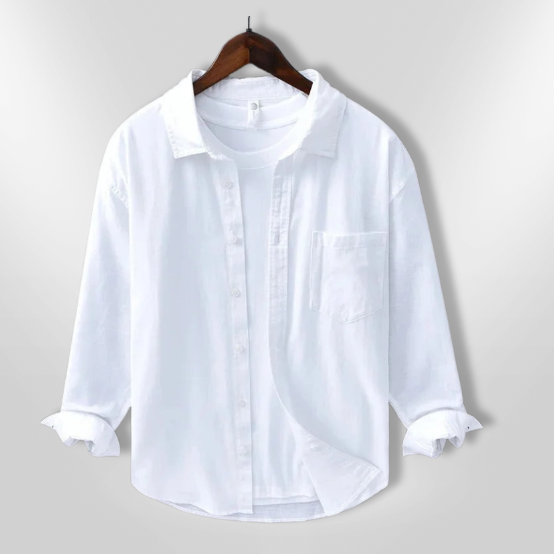 Herr Chemise Avslappnad Lätt Andningsbar 6