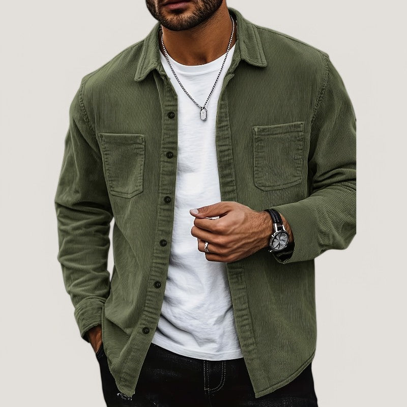 Herr Chemise Veste i Côtelé Velour för Hösten 1
