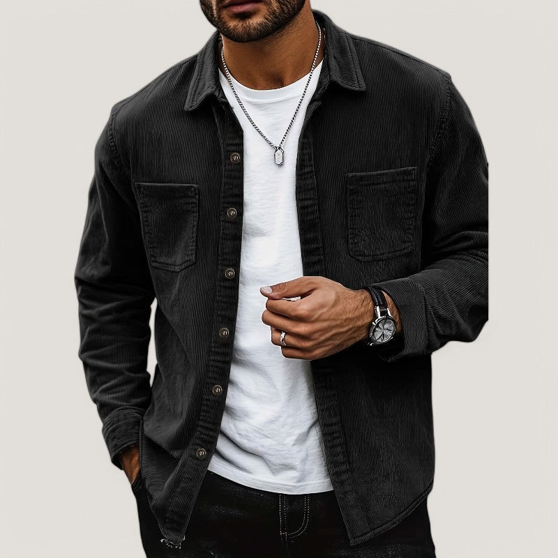 Herr Chemise Veste i Côtelé Velour för Hösten 8