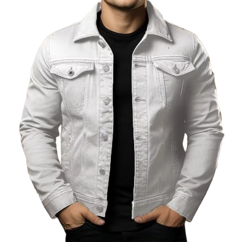 Herr Denimjacka Modern Passform 0