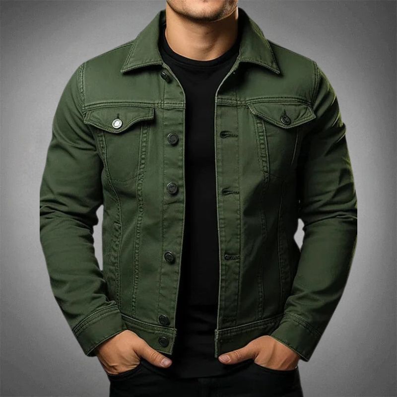 Herr Denimjacka Modern Passform 4
