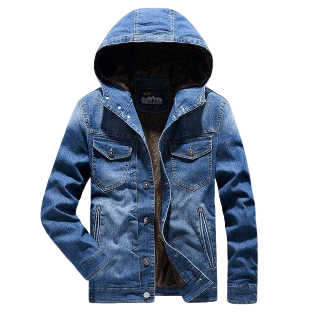 Herr Denimjacka i avslappnad stil 0