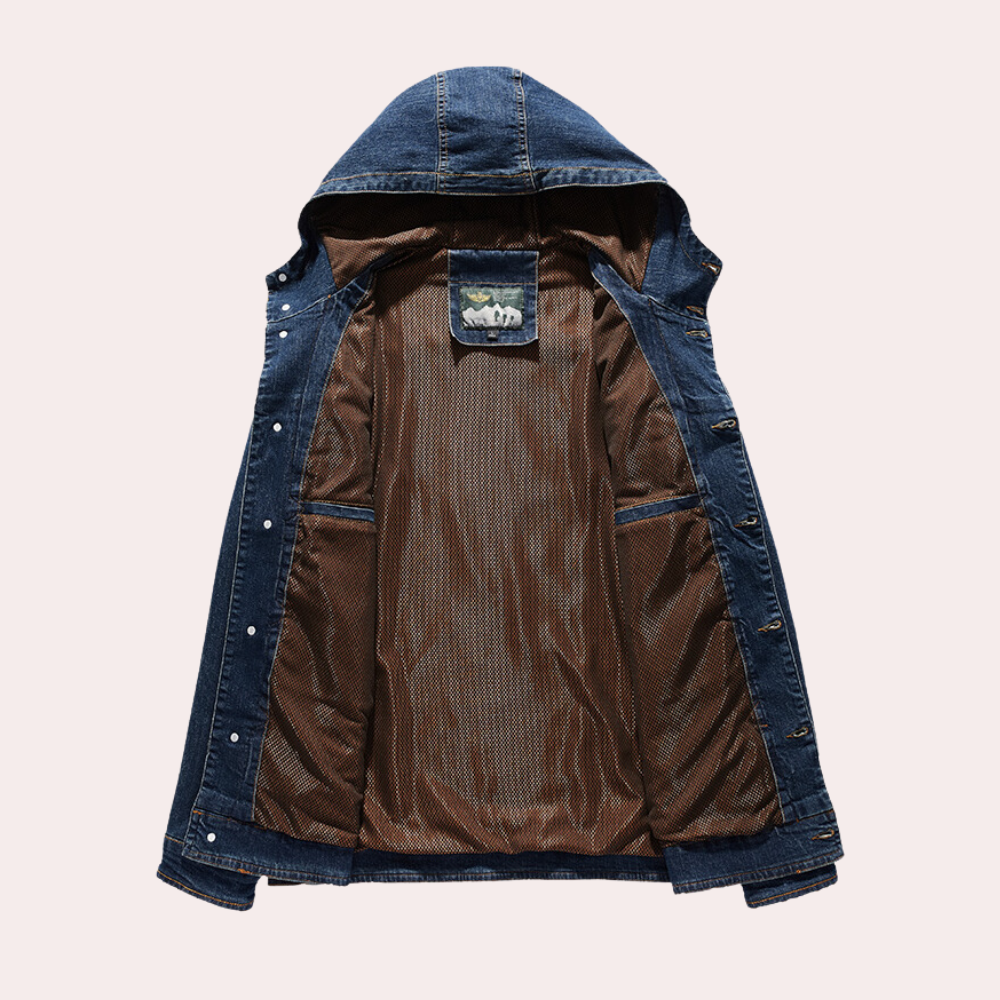 Herr Denimjacka i avslappnad stil 3