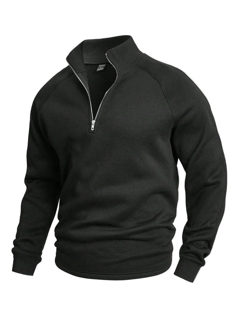 Herr Halv-Zip Tröja Trendig Design 0