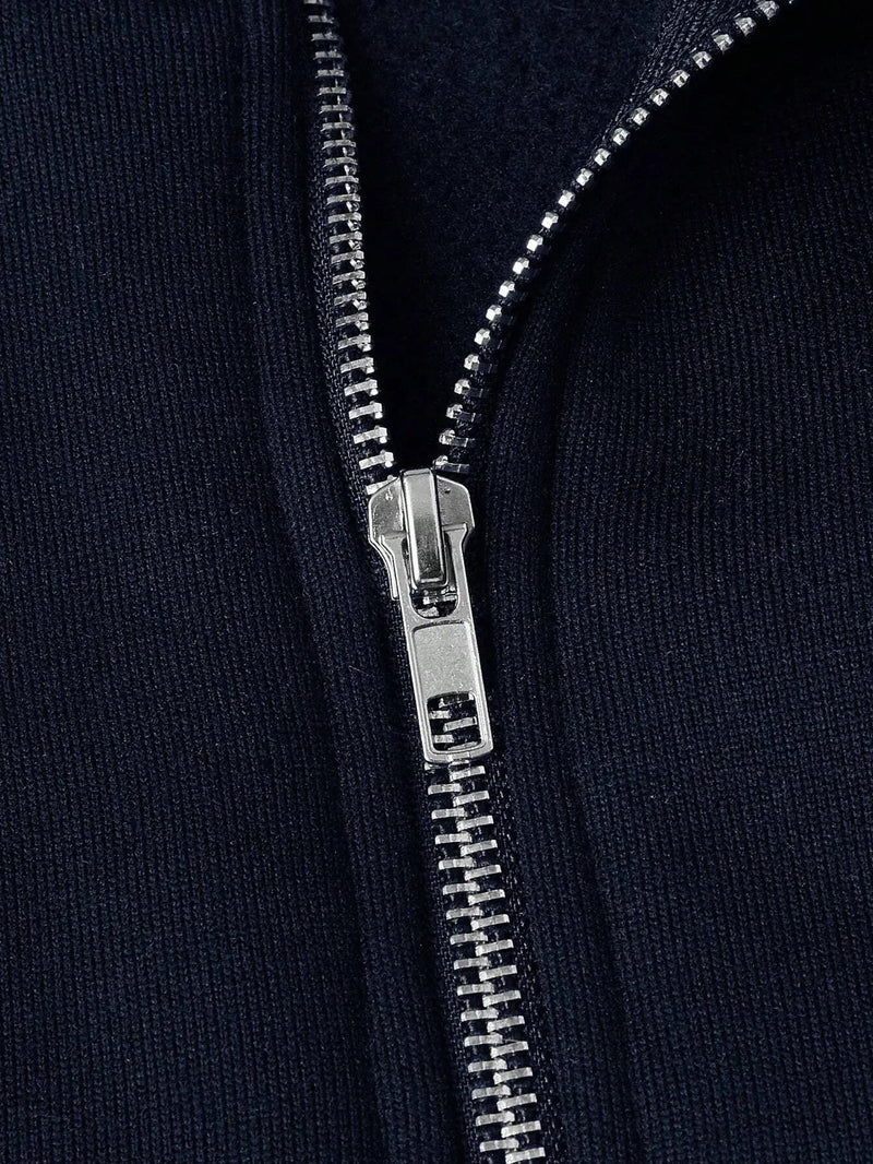 Herr Halv-Zip Tröja Trendig Design 5