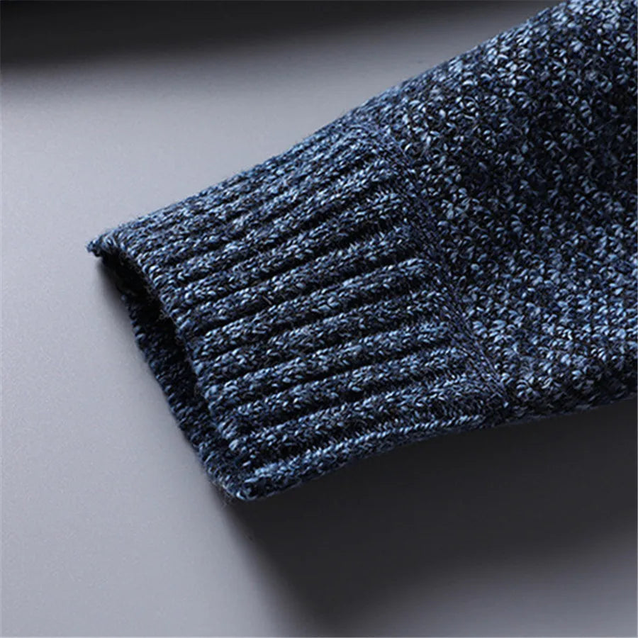 Herr Hög Hals Tröja med Dragkedja 4