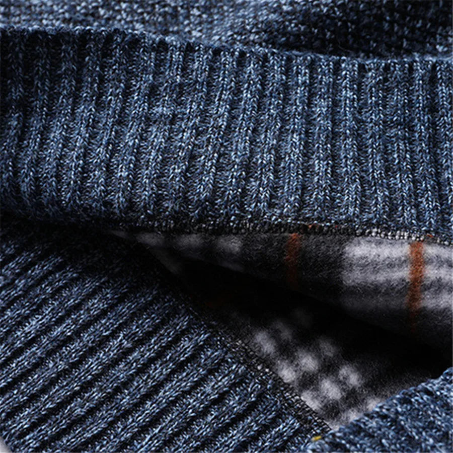 Herr Hög Hals Tröja med Dragkedja 5