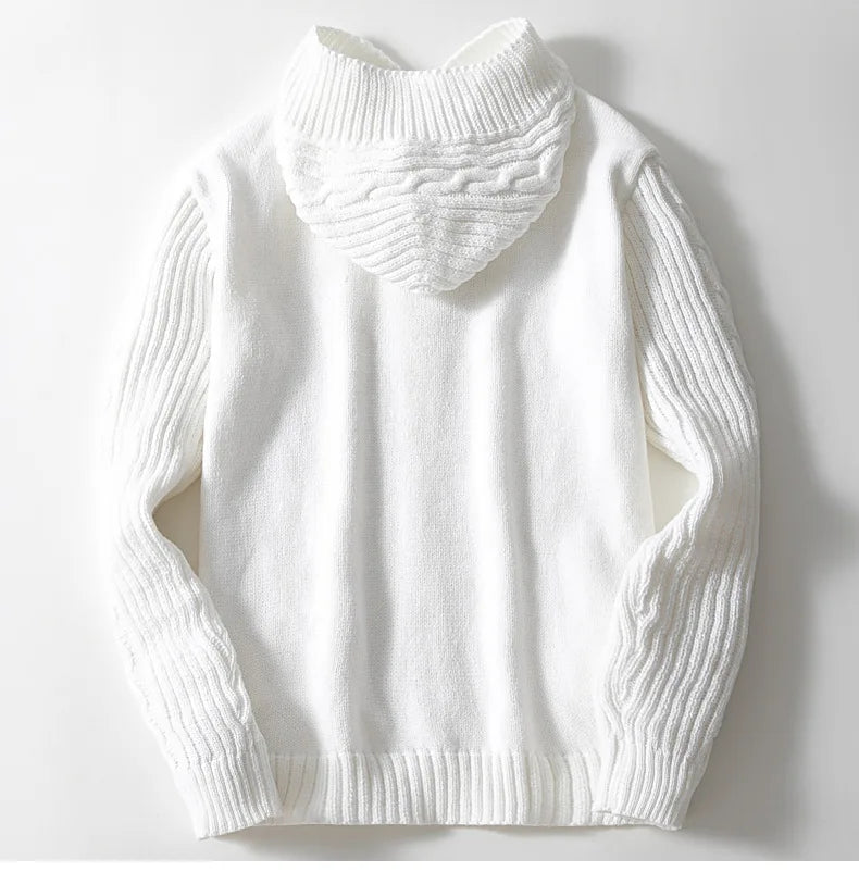 Herr Huvkofta Kabelmönster Avslappnad Stil 2