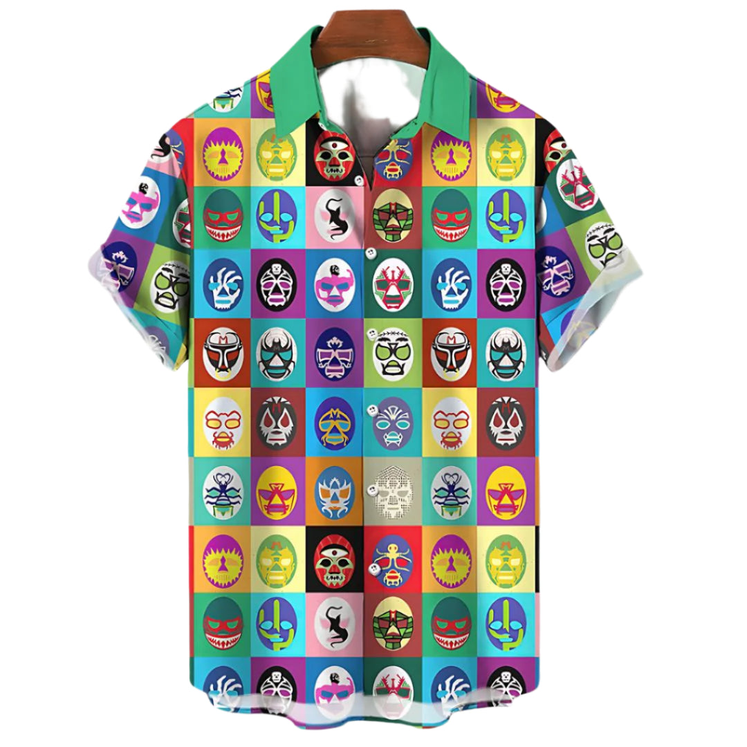 Herr Lucha Fiesta Skjorta Avslappnad Lätt Tyg 0