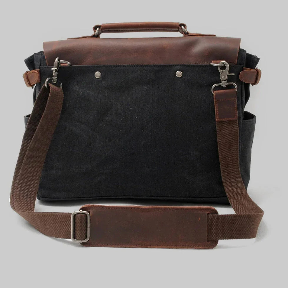 Herr Messenger Bag Retrostil Med Justerbar Axelrem 8