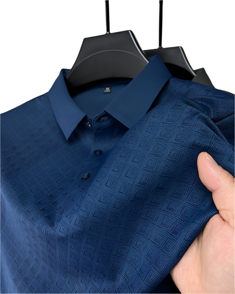 Herr Polo Skjorta Nanosilk Klassisk Design 0