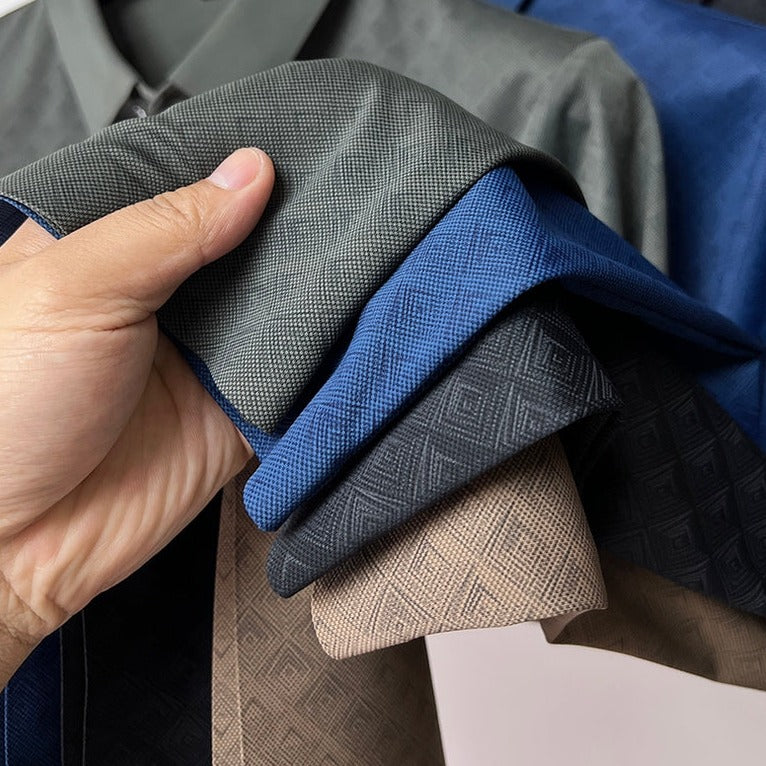 Herr Polo Skjorta Nanosilk Klassisk Design 2