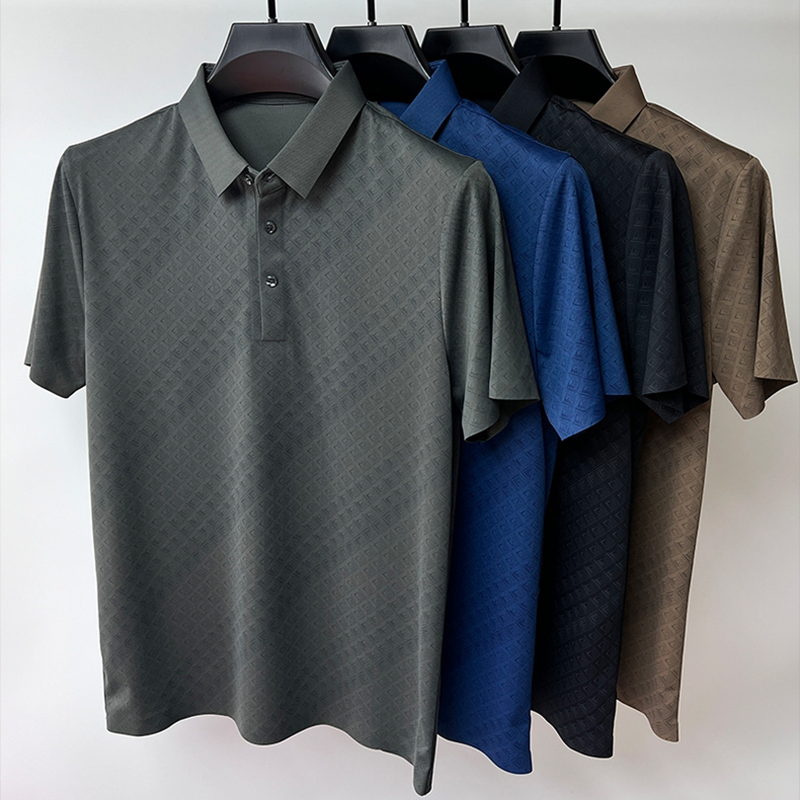 Herr Polo Skjorta Nanosilk Klassisk Design 3