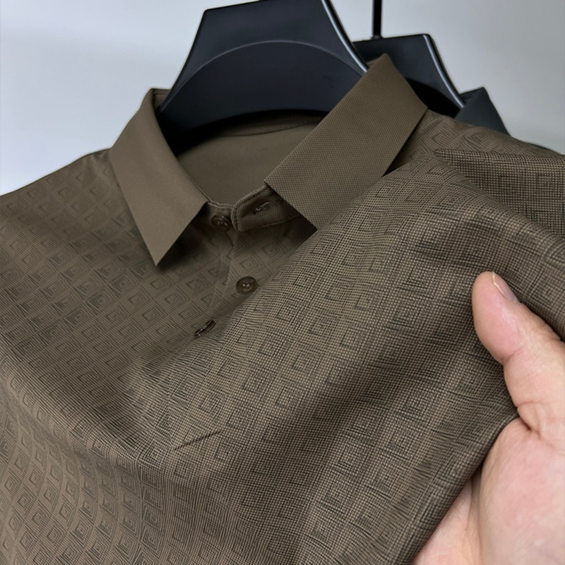 Herr Polo Skjorta Nanosilk Klassisk Design 4