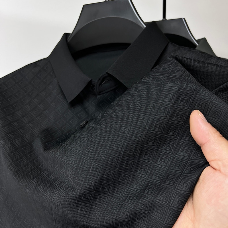 Herr Polo Skjorta Nanosilk Klassisk Design 6